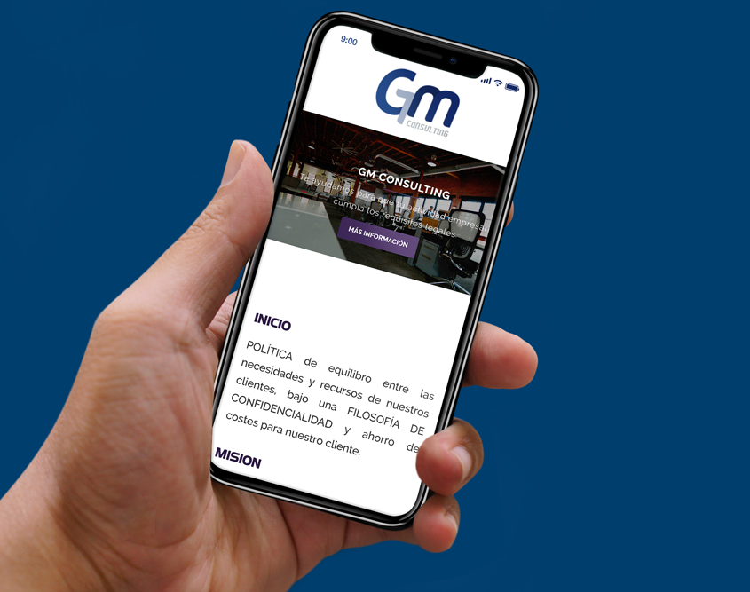 Diseño de página web para GM Consulting