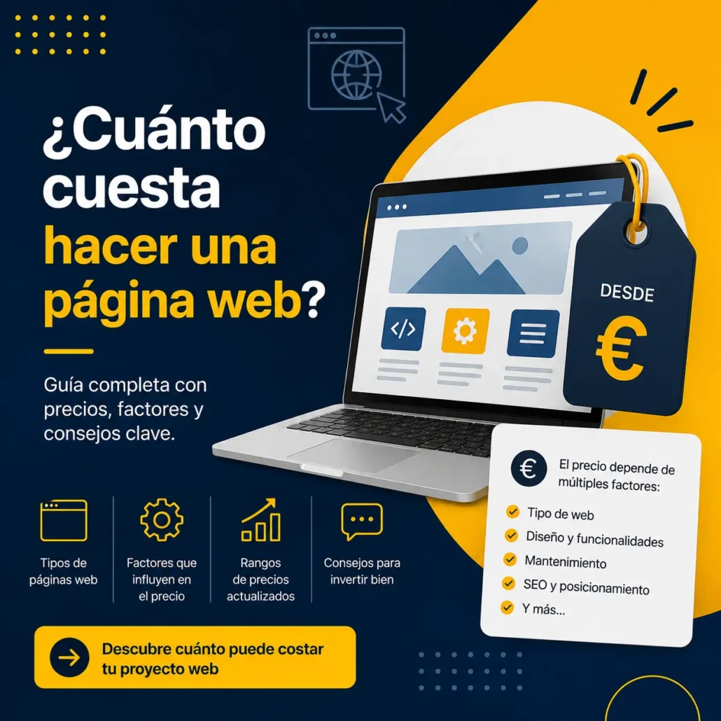 Cuanto cuesta hacer una pagina web en 2026.