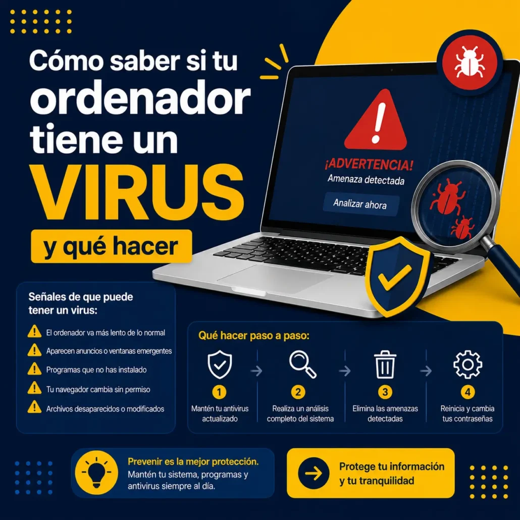 Cómo saber si tu ordenador tiene un virus y qué hacer