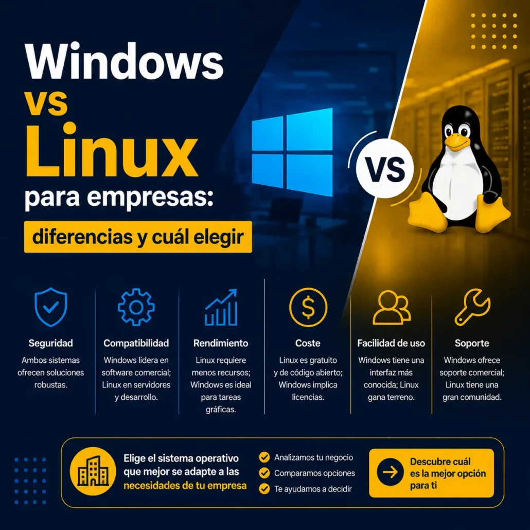 Windows vs Linux para empresas diferencias y cuál elegir