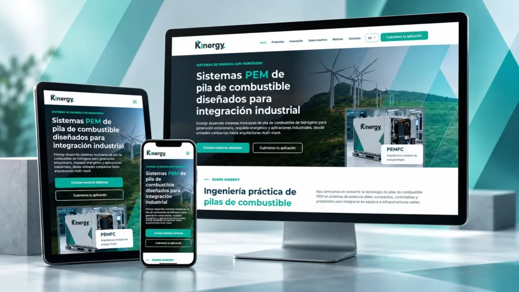 Diseño de página web para Kinergyfc