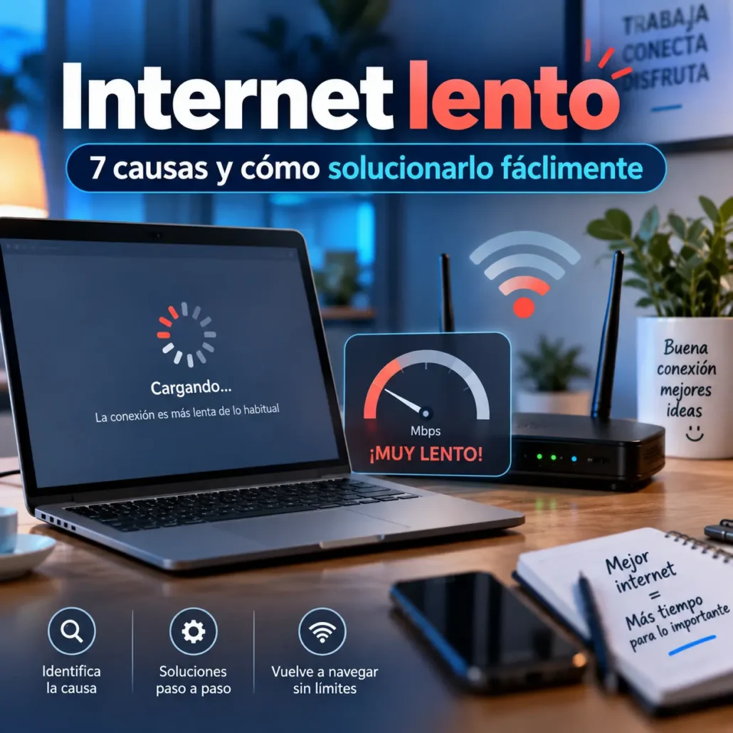 Internet lento 7 causas y cómo solucionarlo fácilmente